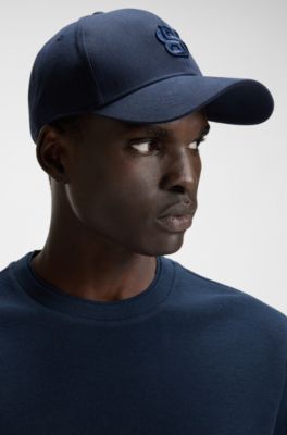 Cotton-twill cap with Double B monogram, Dark Blue