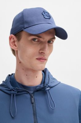 Gorra de sarga de algod&oacute;n con monograma Double&nbsp;B bordado, Azul