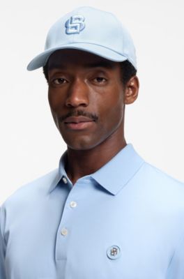 Cotton-twill cap with embroidered Double B monogram, Light Blue