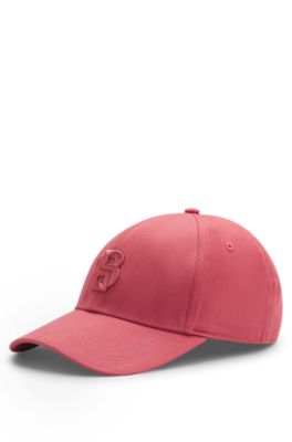 Gorra de sarga de algod&oacute;n con monograma Double&nbsp;B bordado, Rojo