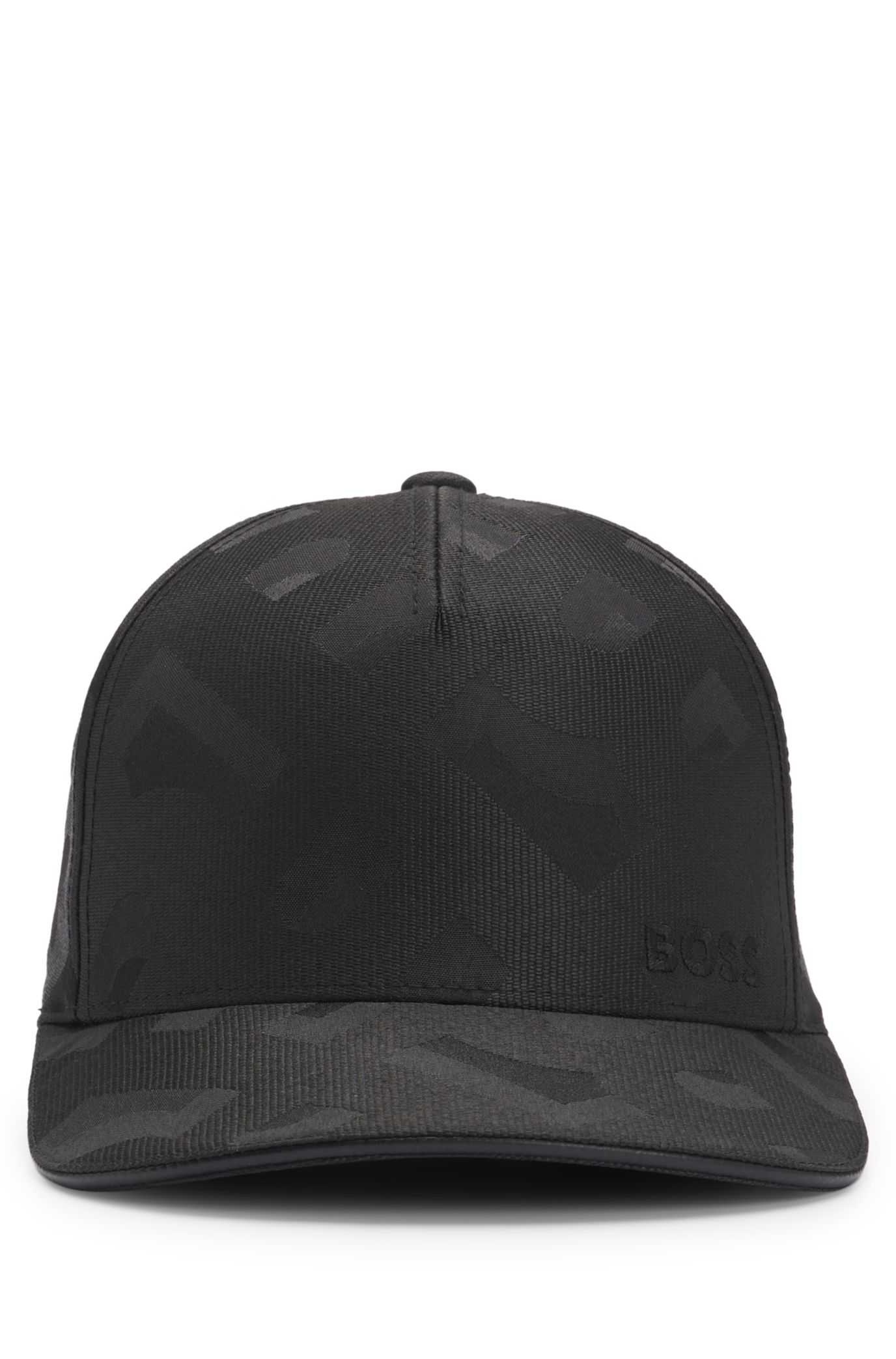 ■Hugo Boss■ Embroidered Logo Ball Cap 50496033001 WI23_504 BOSS - Monogram-pattern cap with embroidered logo - Black