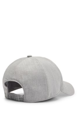 Peached-twill cap with logo lettering, Grey