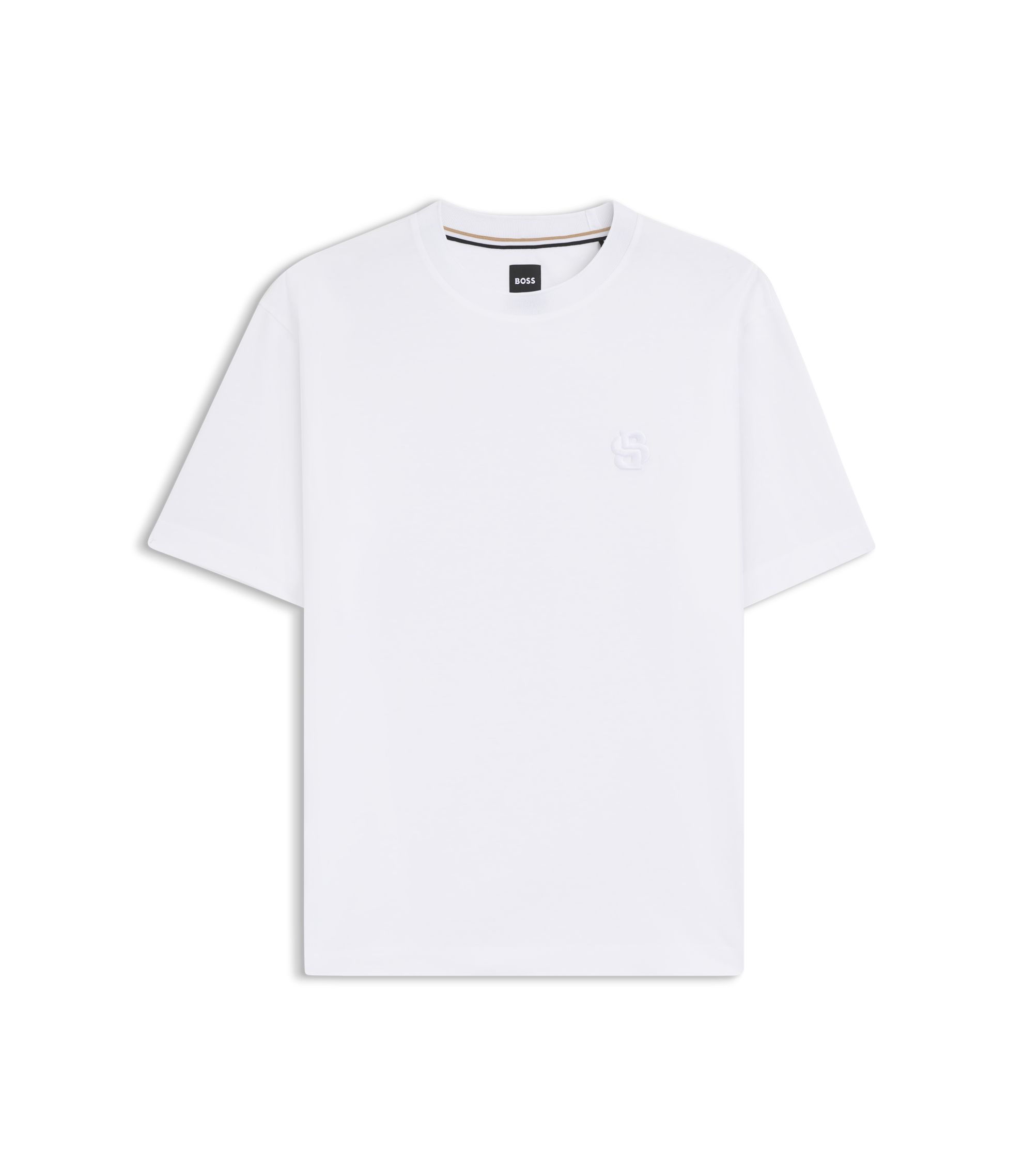 Tシャツ・カットソー BOSS Men T-shirt White 50520298 100 BOSS - BOSS SELECTED BY SHOHEI OHTANI Mercerized-cotton T