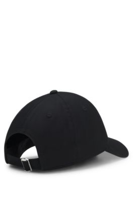 Cotton cap with embroidered Double B monogram, Black