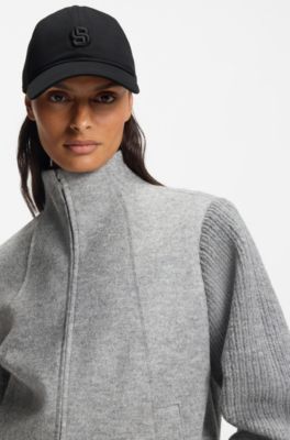 Gorra de algod&oacute;n con monograma Double&nbsp;B bordado, Negro