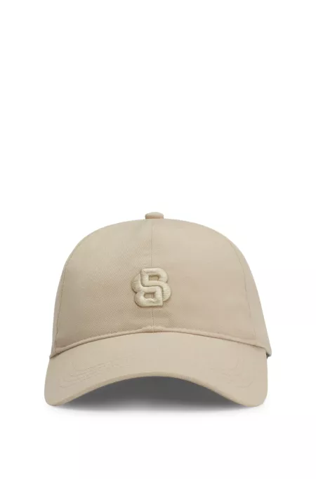 Cotton cap with embroidered Double B monogram