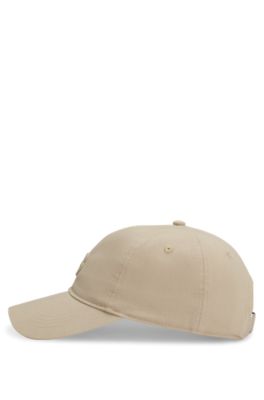 Cotton cap with embroidered Double B monogram, Light Beige