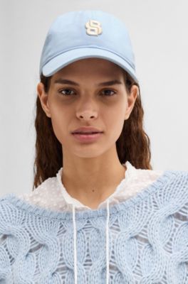 Gorra de algod&oacute;n con monograma Double&nbsp;B bordado, Celeste