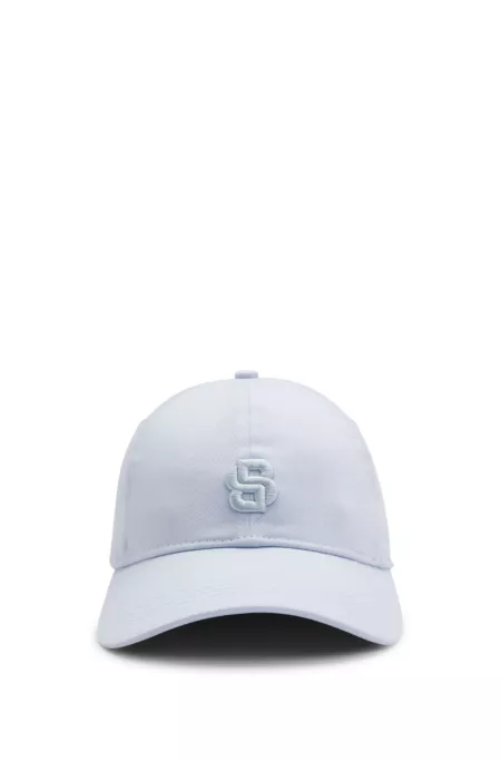 Cotton cap with embroidered Double B monogram