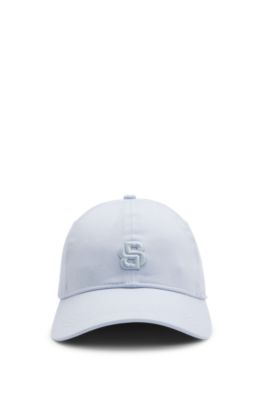 Cotton cap with embroidered Double B monogram, Light Blue