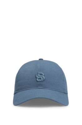 Cotton cap with embroidered Double B monogram, Light Blue