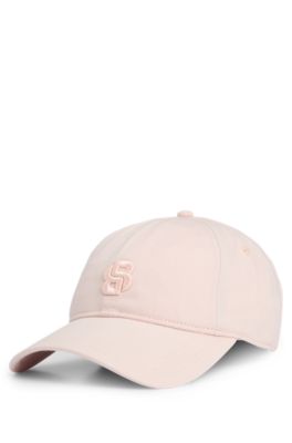 Cotton cap with embroidered Double B monogram, light pink
