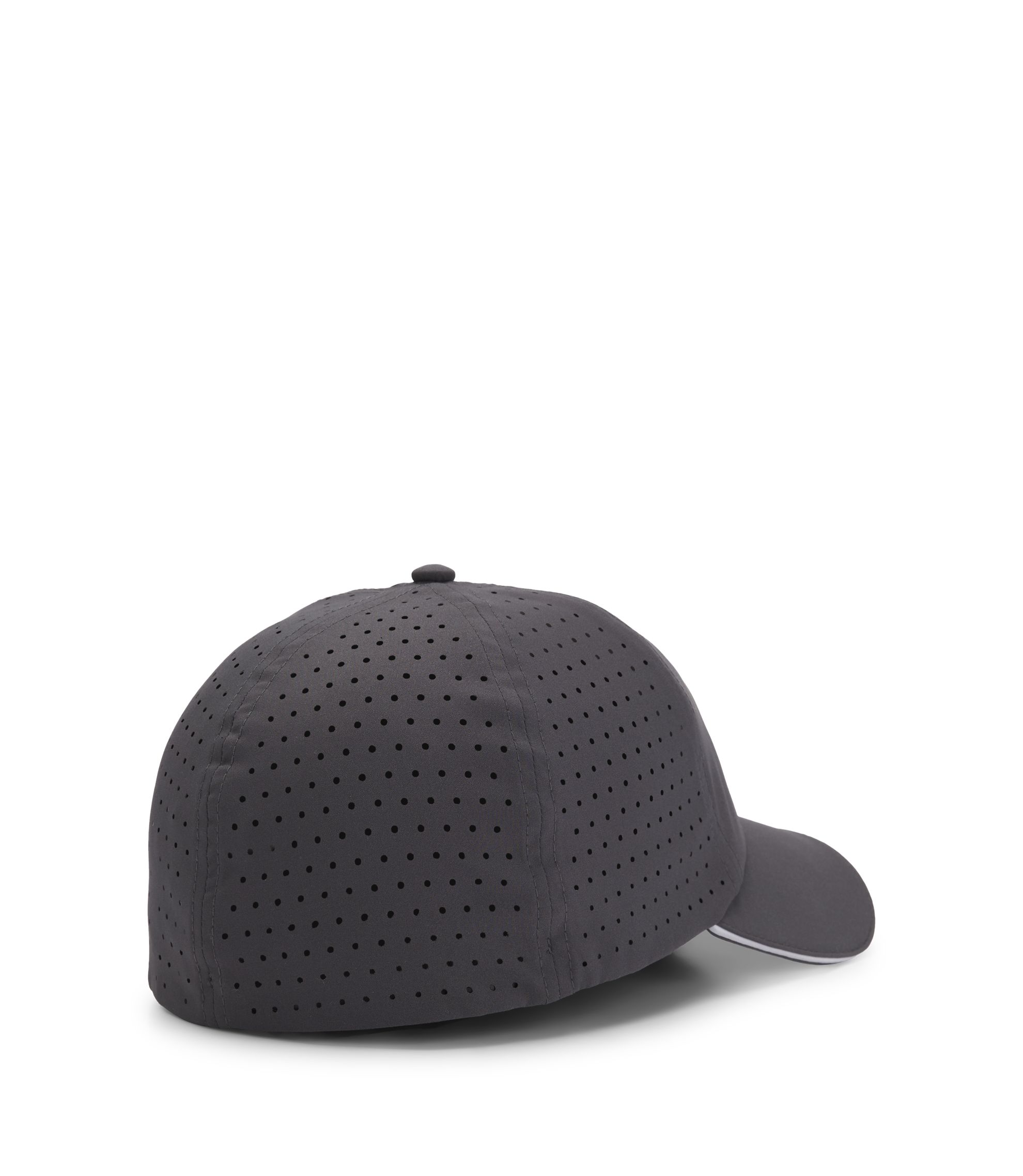 小物 BOSS BOSS - Taffeta cap with laser-cut dot pattern - Dark Grey