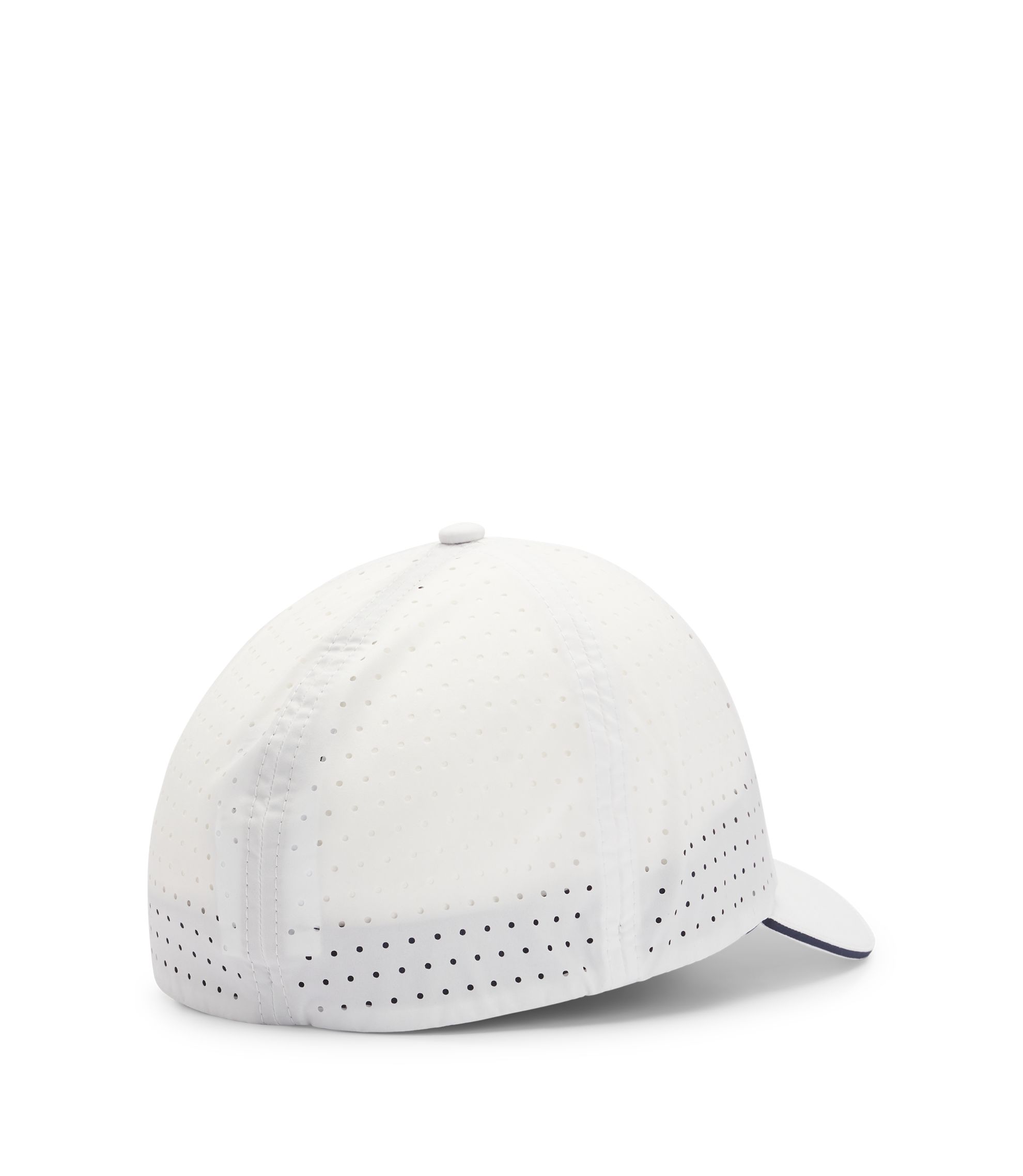 小物 BOSS BOSS - Taffeta cap with laser-cut dot pattern - Dark Grey