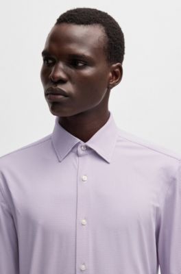 Slim-fit shirt Italian-made performance-stretch jersey