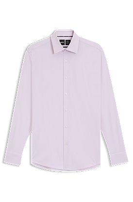 Slim-fit shirt in performance-stretch structured fabric