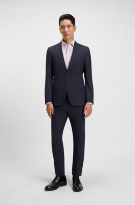 Camisa slim fit en punto t&eacute;cnico el&aacute;stico con microestructura, Pink