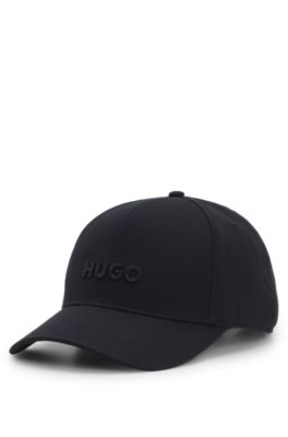 Embroidered-logo cap in cotton twill, Black