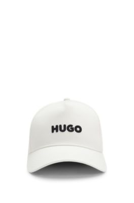 Embroidered-logo cap in cotton twill, White