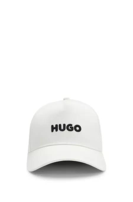 Embroidered-logo cap in cotton twill