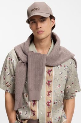 Casquette en twill de coton avec logo , Brun chin&eacute;