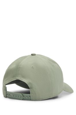 Embroidered-logo cap in cotton twill, Light Green