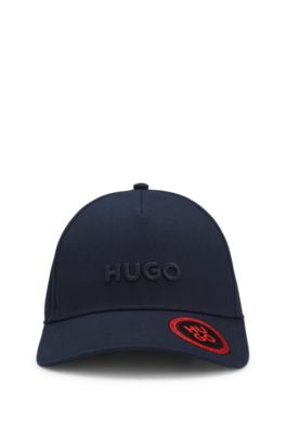 Embroidered-logo cap in cotton twill, Dark Blue