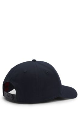Embroidered-logo cap in cotton twill, Dark Blue