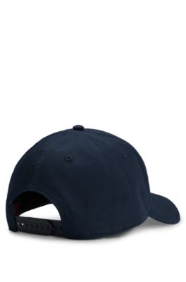 Embroidered-logo cap in cotton twill, Dark Blue