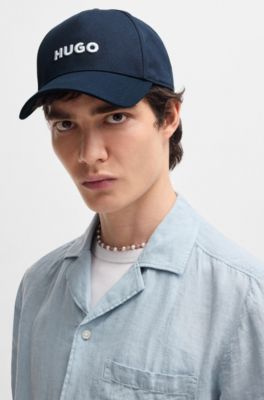 Embroidered-logo cap in cotton twill, Dark Blue