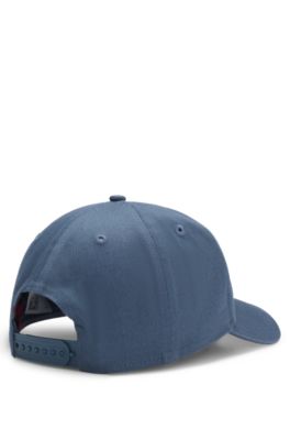 Embroidered-logo cap in cotton twill, Light Blue