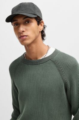 Gorra de sarga de algod&oacute;n de seis paneles con logo bordado, Gris