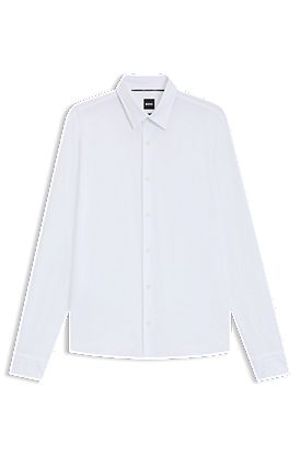 Chemise Slim en tissu stretch performant structuré