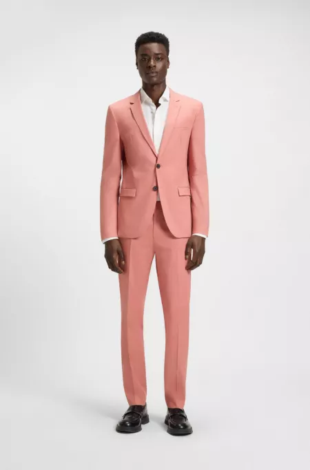 Extra-slim-fit jacket in paper-touch stretch cotton