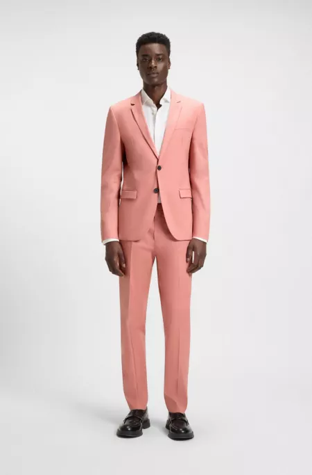 Extra-slim-fit trousers in paper-touch stretch cotton