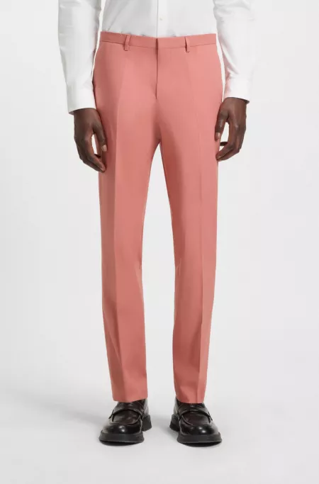 Extra-slim-fit trousers in paper-touch stretch cotton