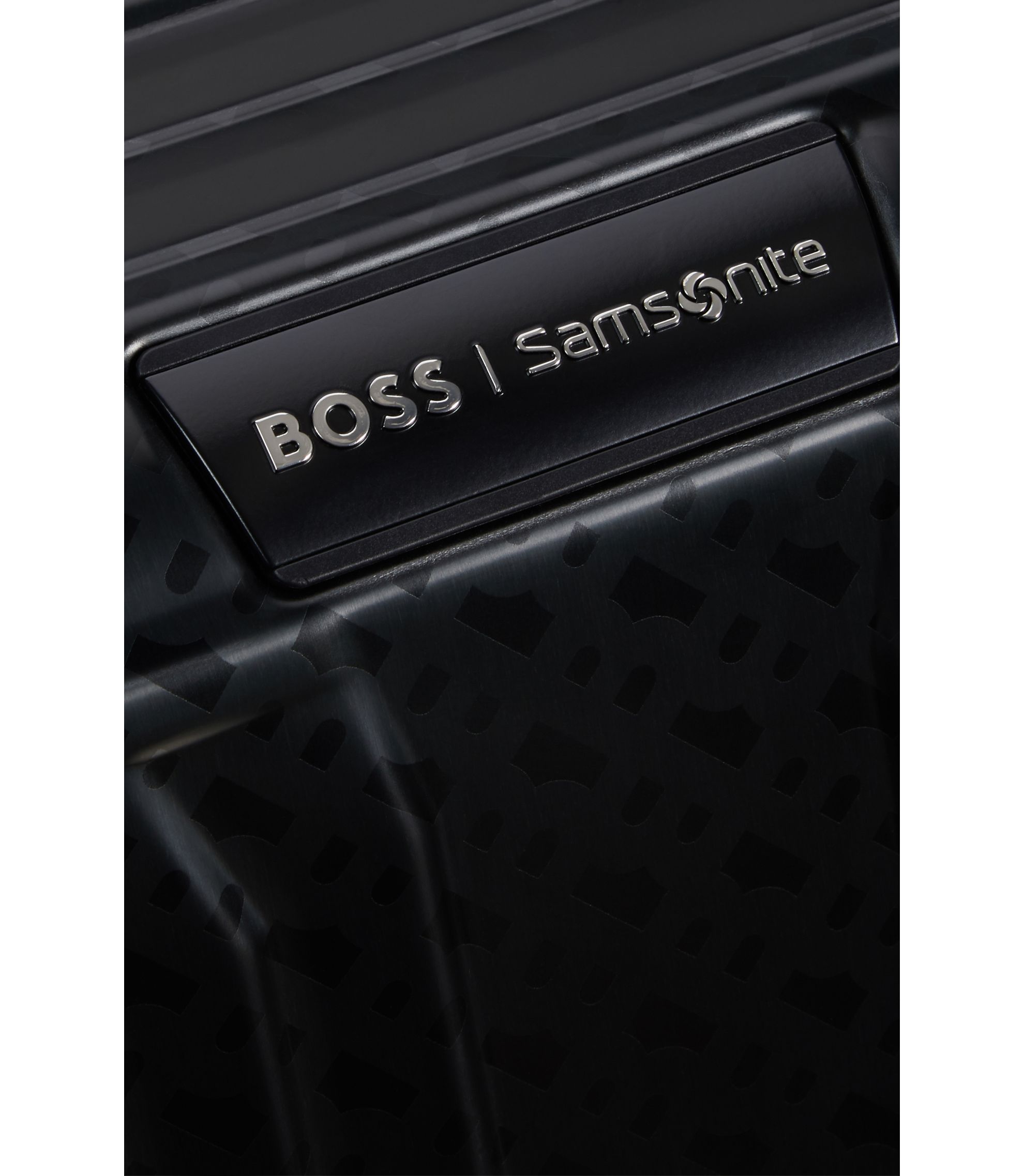 【廃盤レア物】HUGO BOSS スーツケース　大容量　黒 HUGO BOSS x Samsonite LITE-BOX ALU☆69/25☆コラボアイテム