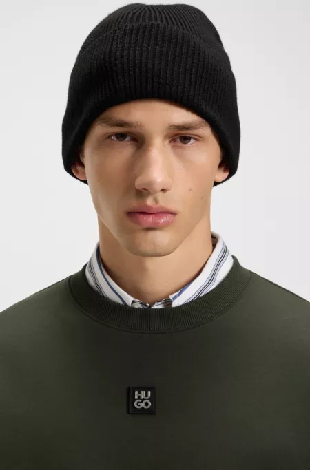 Stacked-logo sweatshirt in a cotton blend