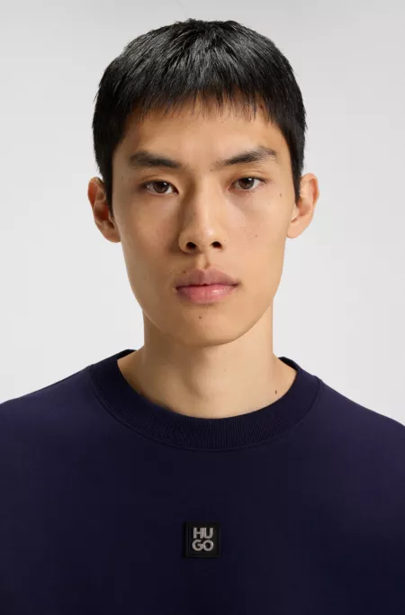 Stacked-logo sweatshirt in a cotton blend