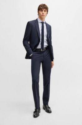 Camisa casual fit de algod&oacute;n estampado, Azul