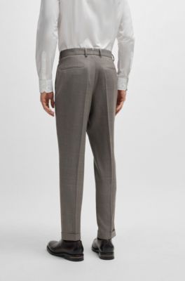 Slim-fit suit in high-twist virgin wool, Light Green