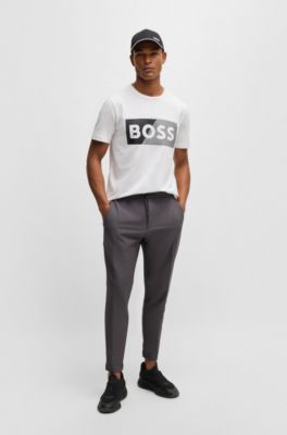 Lot de deux t-shirts en coton stretch avec logo artistique, Fantaisie