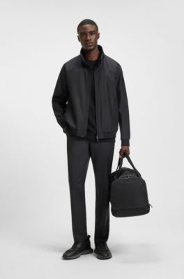 Water-repellent blouson jacket with mesh lining, Black