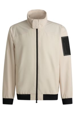 Water-repellent blouson jacket with mesh lining, Light Beige