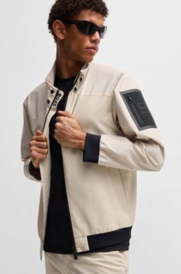 Water-repellent blouson jacket with mesh lining, Light Beige