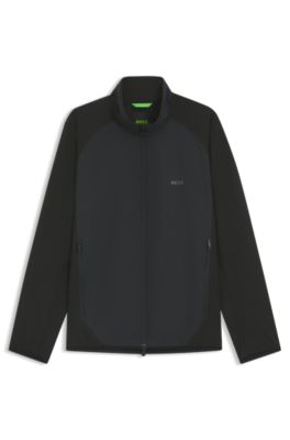 Water-repellent golf jacket in super-stretch poplin, Black