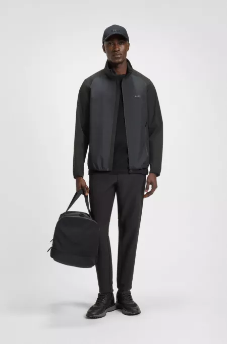 Water-repellent golf jacket in super-stretch poplin