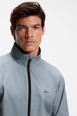 Chaqueta repelente al agua en popel&iacute;n superel&aacute;stico, Gris oscuro