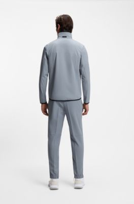 Water-repellent golf jacket in super-stretch poplin, Dark Grey