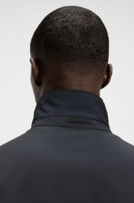 Water-repellent golf jacket in super-stretch poplin, Dark Blue
